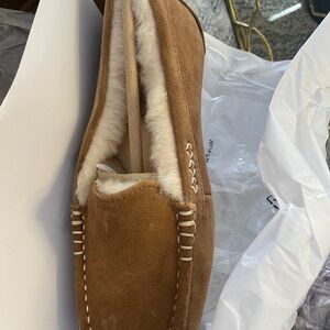 UGG Women's Brown Suede Moccasin Slippers